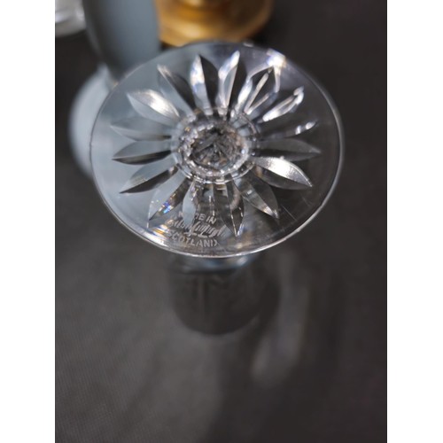 79 - A large collection of assorted cut glass crystal drinking glasses to include a total of 58 glasses t... 