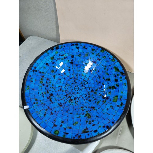 96 - A good quality white large lided tureen with a large ladle standing on a matching tray with a leaf d... 