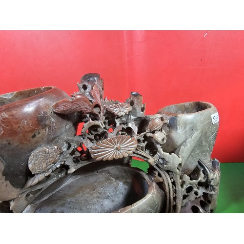 106 - Small quantity of collectables to include 3x hand carved soapstone artists bowls all in good order w... 