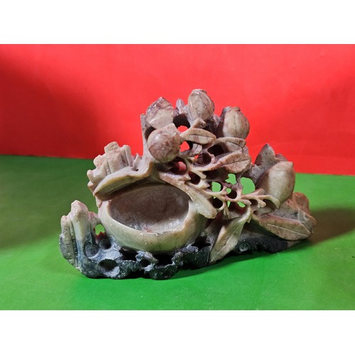 106 - Small quantity of collectables to include 3x hand carved soapstone artists bowls all in good order w... 