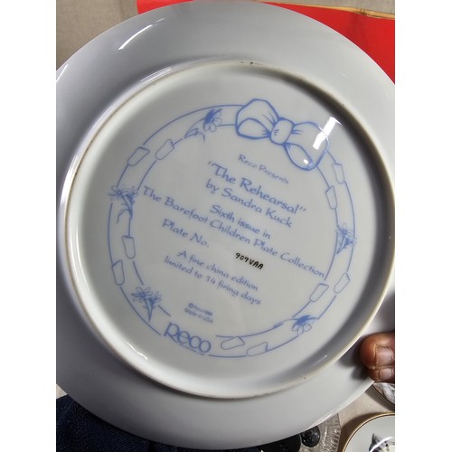 83 - A shelf full of collectables to including picture plates 2x Arthur Wood vases in an art deco style, ... 