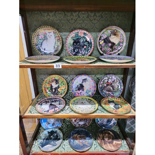 89 - A collection of 18x picture plates to include a collection of 12x Danbury Mint plates all in good or... 