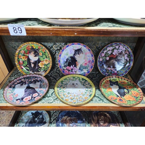 89 - A collection of 18x picture plates to include a collection of 12x Danbury Mint plates all in good or... 