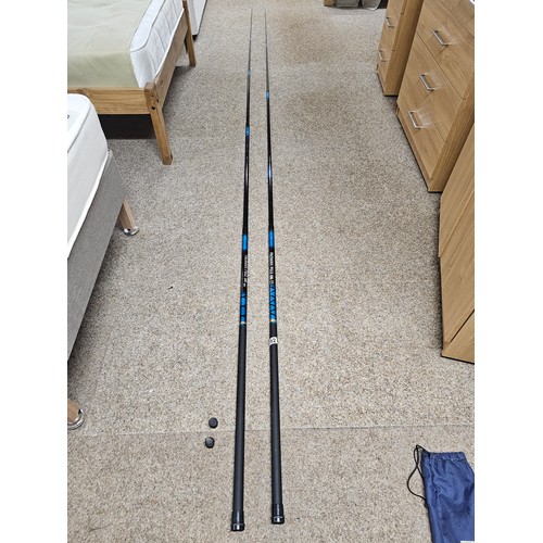 92 - 2x Pachawk poles 5 meters Y465 in original tubes with caps at both ends in used condition