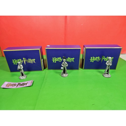 111 - Collection of 3x boxed Harry Potter pewter figures by Arthur Price of England, to include Hermione  ... 