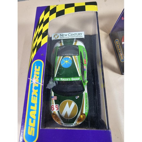 116 - 2x original boxed Scalextric cars in the form of Porsche, in plastic cases, both are in good order c... 
