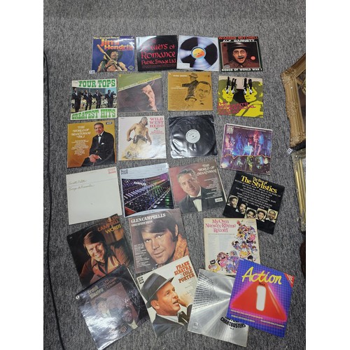 146 - Collection of over 20 LP records of various genre to include Frank Sinatra, Glen Campbell, Warren Mi... 