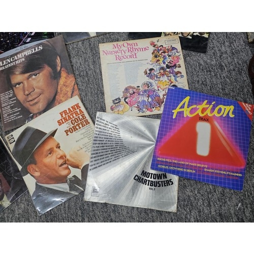 146 - Collection of over 20 LP records of various genre to include Frank Sinatra, Glen Campbell, Warren Mi... 
