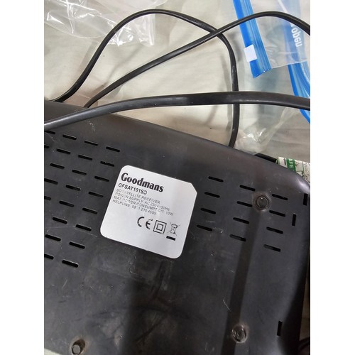 151 - A large collection of 7 sat boxes to include 2x Grundig Free sat boxes No. GUFSAT02SD,  3x Bush free... 