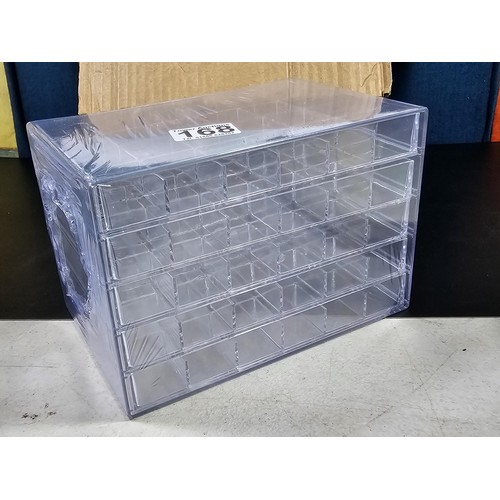 An as new in box plastic multi divisional storage box, containing 5x ...