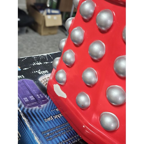 136 - A collection of 3x ceramic Collection Edition Dr Who Cookie jars in the form of Dalek's to include a... 