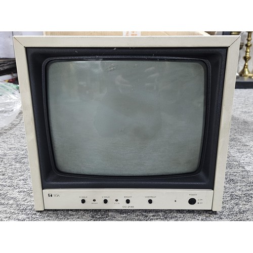 163 - An as new old stock black and white TOA CCTV monitor, model number CC 2140, the monitor comes with i... 
