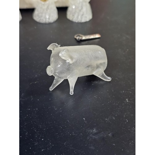 181 - A collection of 3 lidded boxes to include a  Angels Blessing box containing glass angels, a friendsh... 