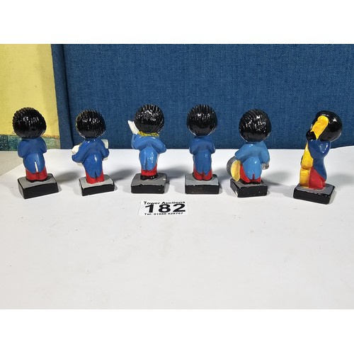 182 - A collection of 6 Robertson's Gollys from the band series to include a drummer, saxophonist, trumpet... 