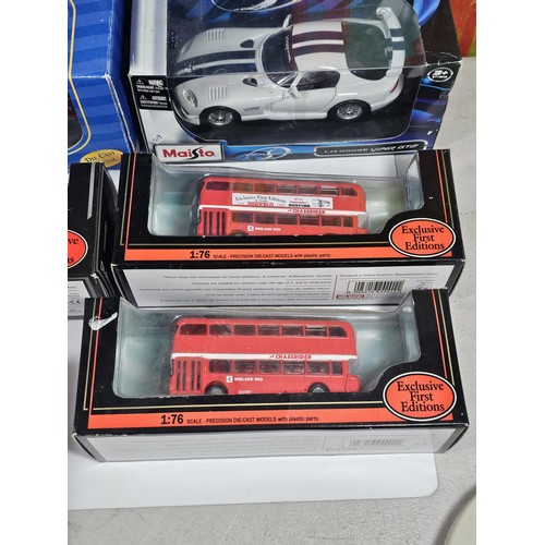 132 - Collection of 21x boxed diecast vehicles to include 12x boxed Shell Supper car collection cars along... 