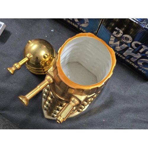136 - A collection of 3x ceramic Collection Edition Dr Who Cookie jars in the form of Dalek's to include a... 