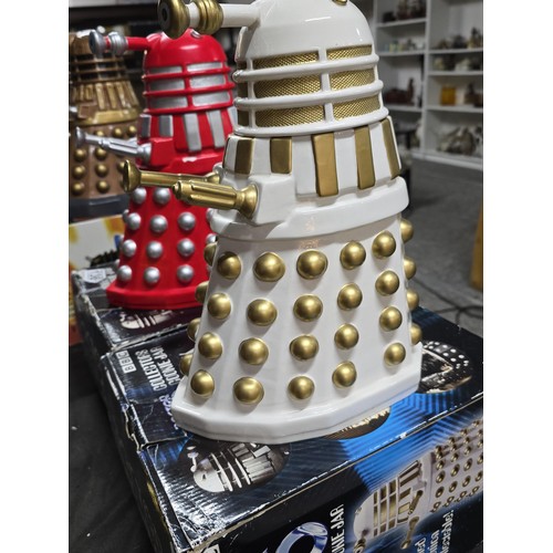 136 - A collection of 3x ceramic Collection Edition Dr Who Cookie jars in the form of Dalek's to include a... 