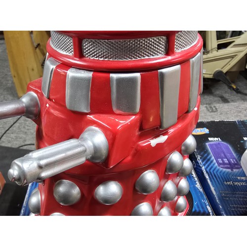 136 - A collection of 3x ceramic Collection Edition Dr Who Cookie jars in the form of Dalek's to include a... 