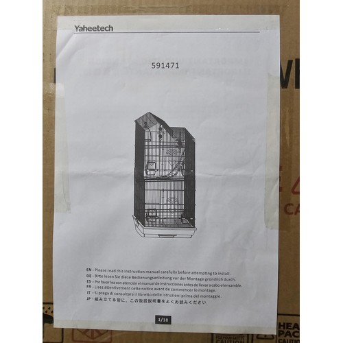 6 - A boxed new 2 tier birdcage in white by Yaheetech.