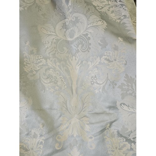 39 - 2x pairs of good quality curtains to include a pair of Dorma pale blue curtains with a floral design... 