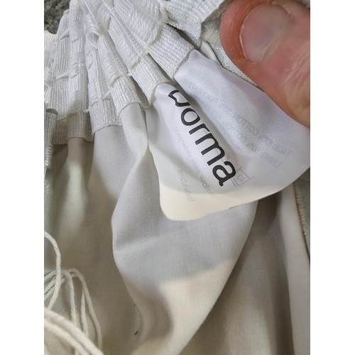 39 - 2x pairs of good quality curtains to include a pair of Dorma pale blue curtains with a floral design... 
