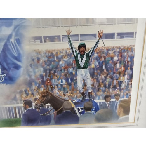 47 - A framed and glazed Stephen Smith limited edition print commemorating Frankie Dettori's Favourites, ... 