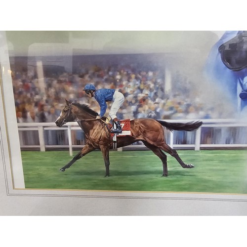 47 - A framed and glazed Stephen Smith limited edition print commemorating Frankie Dettori's Favourites, ... 