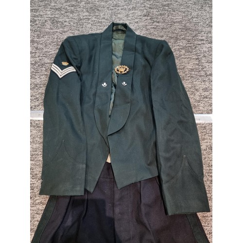 48 - A good quality Light Infantry uniform consisting of trousers with a green stripe down the leg, a wai... 