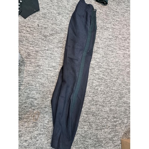 48 - A good quality Light Infantry uniform consisting of trousers with a green stripe down the leg, a wai... 