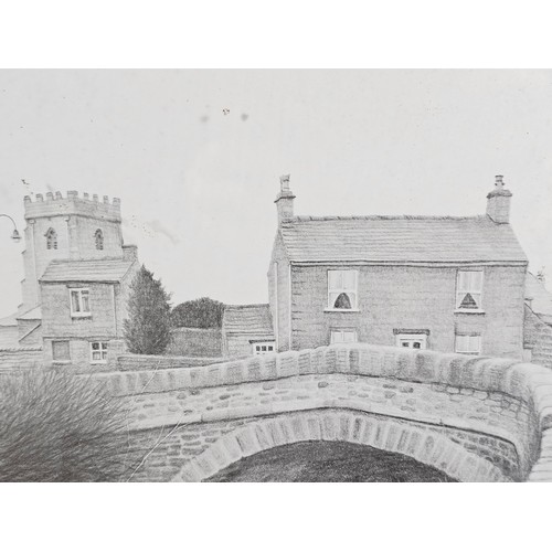 59 - A famed and glazed ltd edition print of a Yorkshire village scene number 383/750, pencil signed by t... 