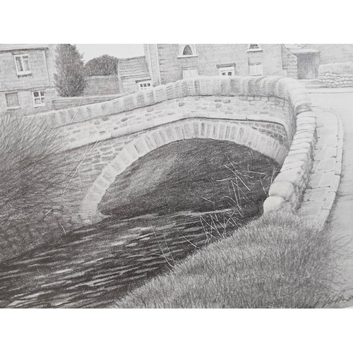 59 - A famed and glazed ltd edition print of a Yorkshire village scene number 383/750, pencil signed by t... 