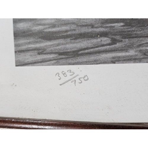 59 - A famed and glazed ltd edition print of a Yorkshire village scene number 383/750, pencil signed by t... 