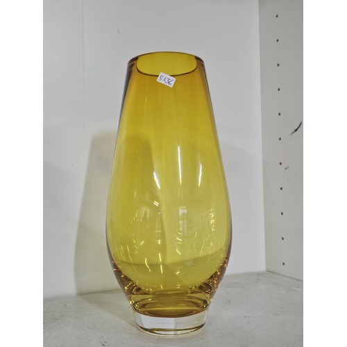 72 - 3x impressive art glass vases to include a vintage Ikea Salong Johanna Jelinek in a weighted glass s... 