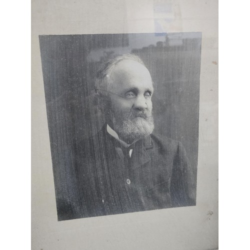 95 - A collection of 3x pictures to include 2x antique photographs of two gentlemen, one appears to be bl... 