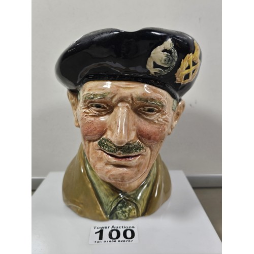 100 - A good quality Royal Doulton Field Marshall Montgomery toby jug, in good order with no chips or crac... 