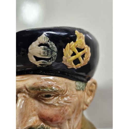 100 - A good quality Royal Doulton Field Marshall Montgomery toby jug, in good order with no chips or crac... 