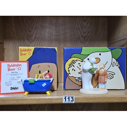 113 - Two boxed collectable ornaments to include Paddington Bear Bathtime Limited Edition no 995 of 1500, ... 