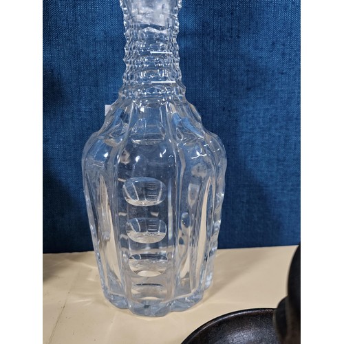 125 - A quantity of collectables to include a pair of barley twist wooden candlesticks and a pair of cut g... 