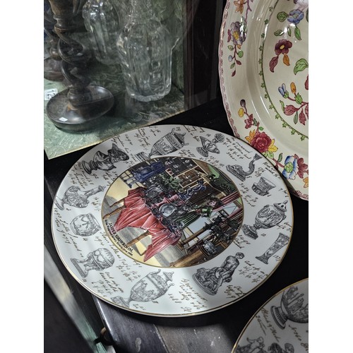 127 - A large collection of picture plates by Wedgwood and Royal Doulton of various designs to include air... 