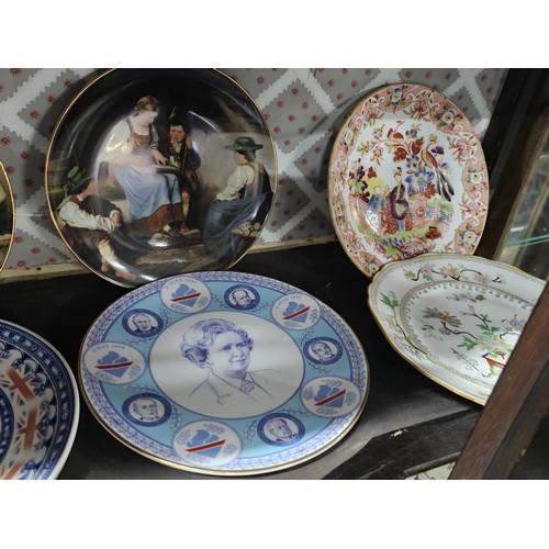 127 - A large collection of picture plates by Wedgwood and Royal Doulton of various designs to include air... 