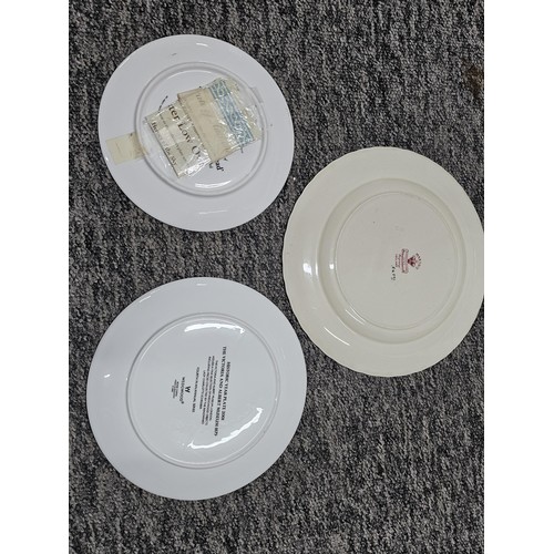 127 - A large collection of picture plates by Wedgwood and Royal Doulton of various designs to include air... 