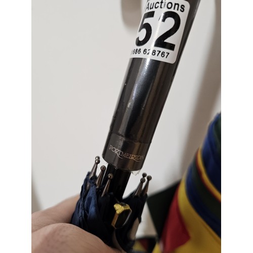 152 - 2x new good quality umbrellas, 1 of The Prisoner series, and the other with a Portmeirion design, bo... 