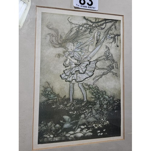 83 - 2x Framed and glazed Arthur Rackham prints to include Goblin Market and Peter Pan in Kensington Gard... 