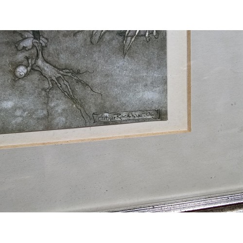 83 - 2x Framed and glazed Arthur Rackham prints to include Goblin Market and Peter Pan in Kensington Gard... 