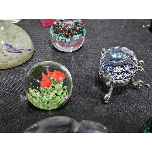 A collection of 19x assorted paperweights to include 2x paperweights ...