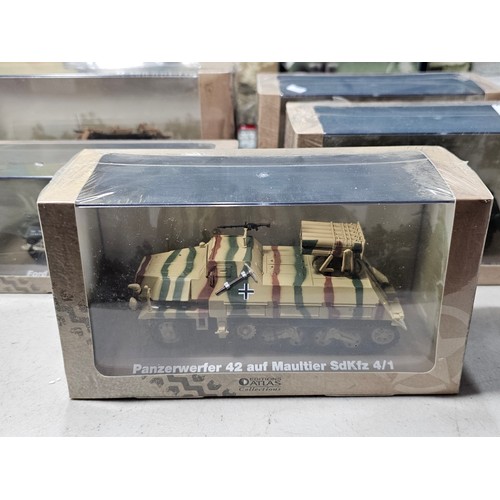 190 - A collection of Atlas Editions 8x as new and sealed military vehicles to include a SdKfz 234/2 Puma ... 