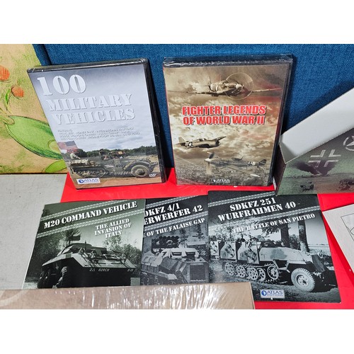 190 - A collection of Atlas Editions 8x as new and sealed military vehicles to include a SdKfz 234/2 Puma ... 