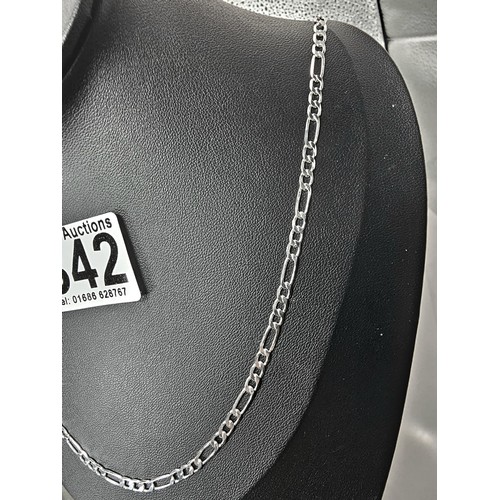 342 - A brand new attractive 925 Silver neck chain having a Figaro link design. total length of the neckch... 