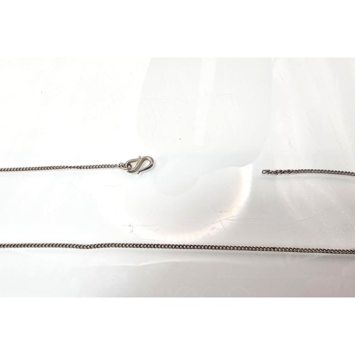 339 - 2x 925 Silver necklaces to include an interesting silver necklace with an middle eastern design feat... 