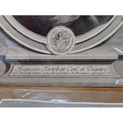 531 - A group of four 18th-19th century portrait engravings and mezzotints, comprising
1. François Torteba... 